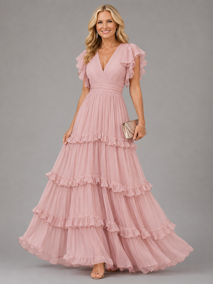 Giuseppina | Elegant Light Pink Maxi Wedding Dress