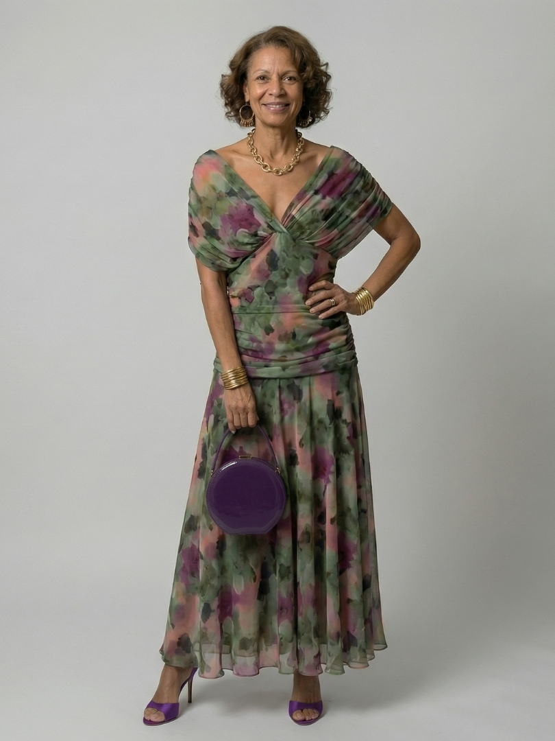 Liliana | Flowy Midi Dresses Off Shoulder