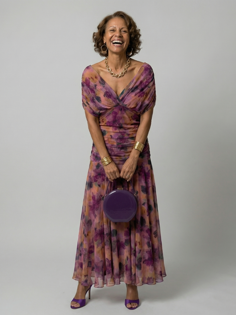 Liliana | Flowy Midi Dresses Off Shoulder