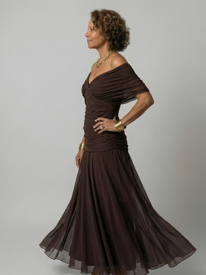 Liliana | Flowy Midi Dresses Off Shoulder