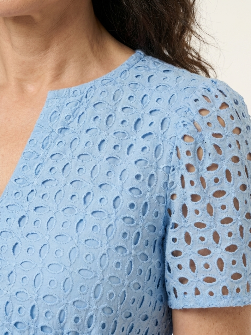 Maria | Midi Dress with Short Sleeves and V-Neck