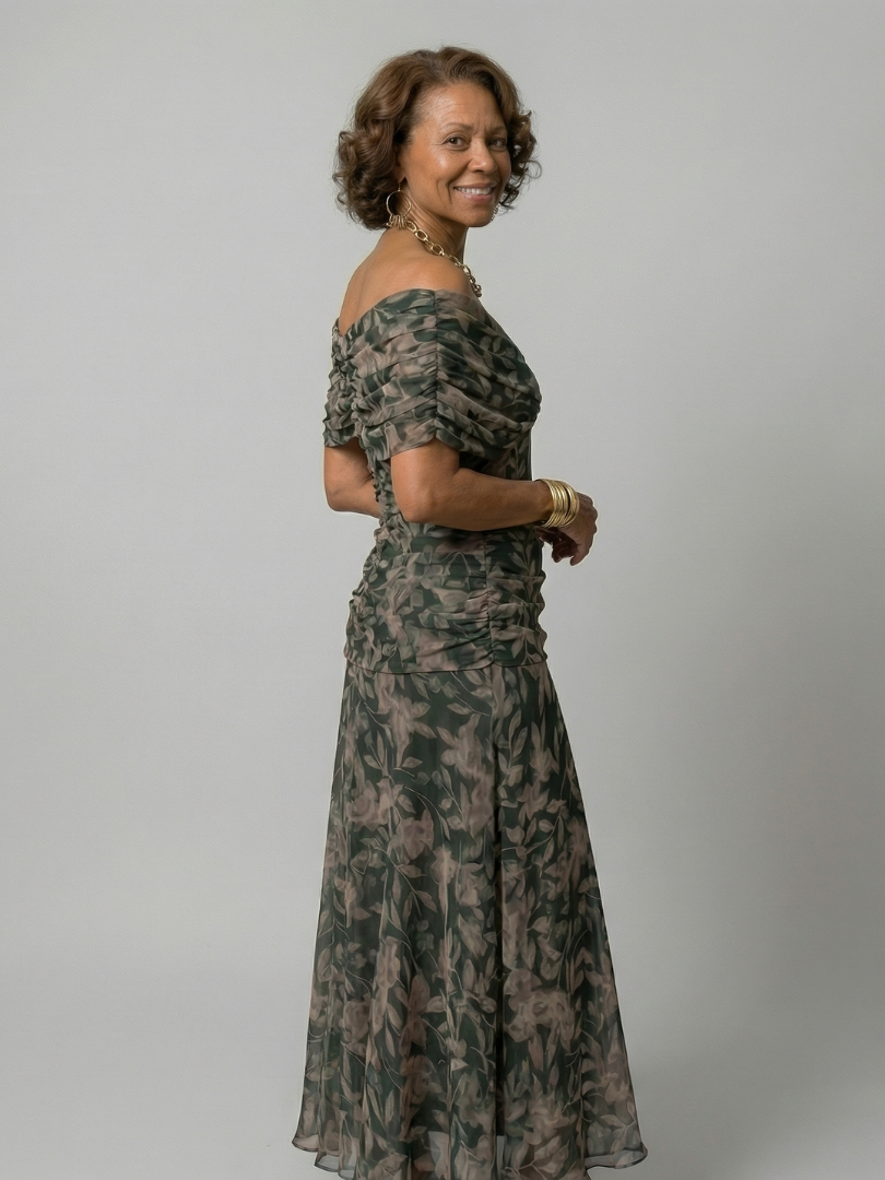 Liliana | Flowy Midi Dresses Off Shoulder