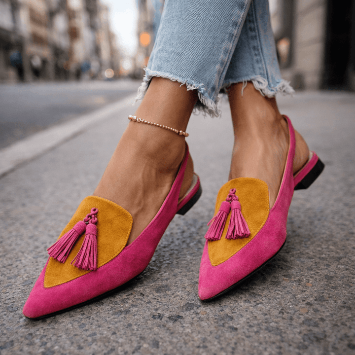 Elena | Sandals with Straps and Fringes