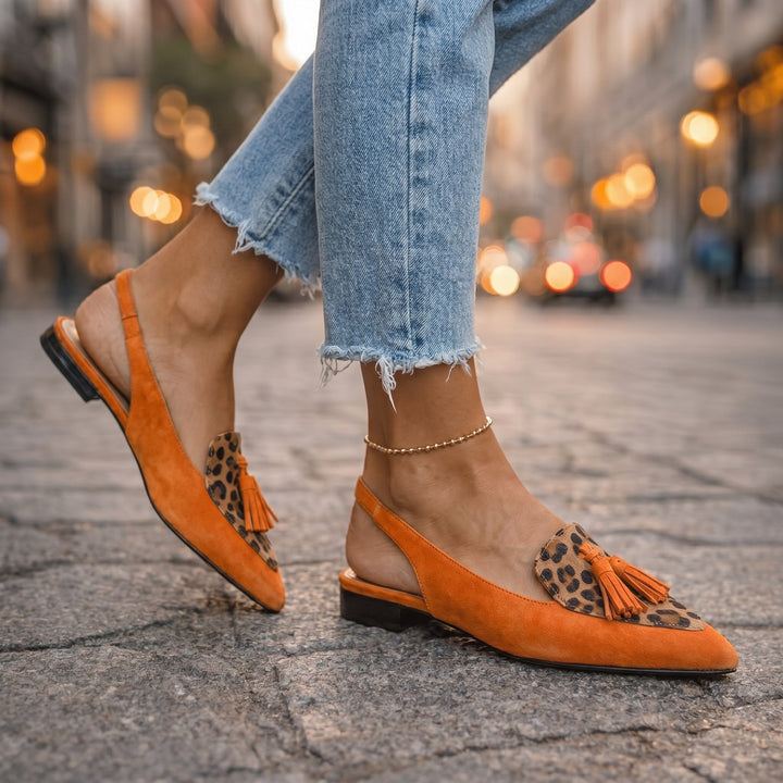 Elena | Sandals with Straps and Fringes