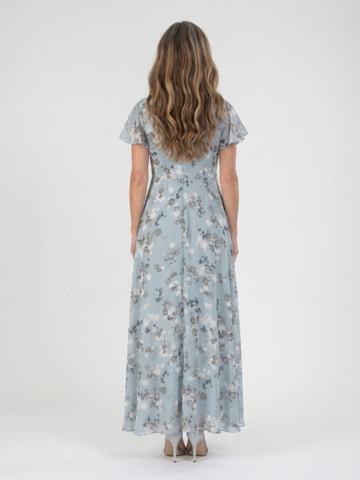 Paola | Floral Chiffon Maxi Dress