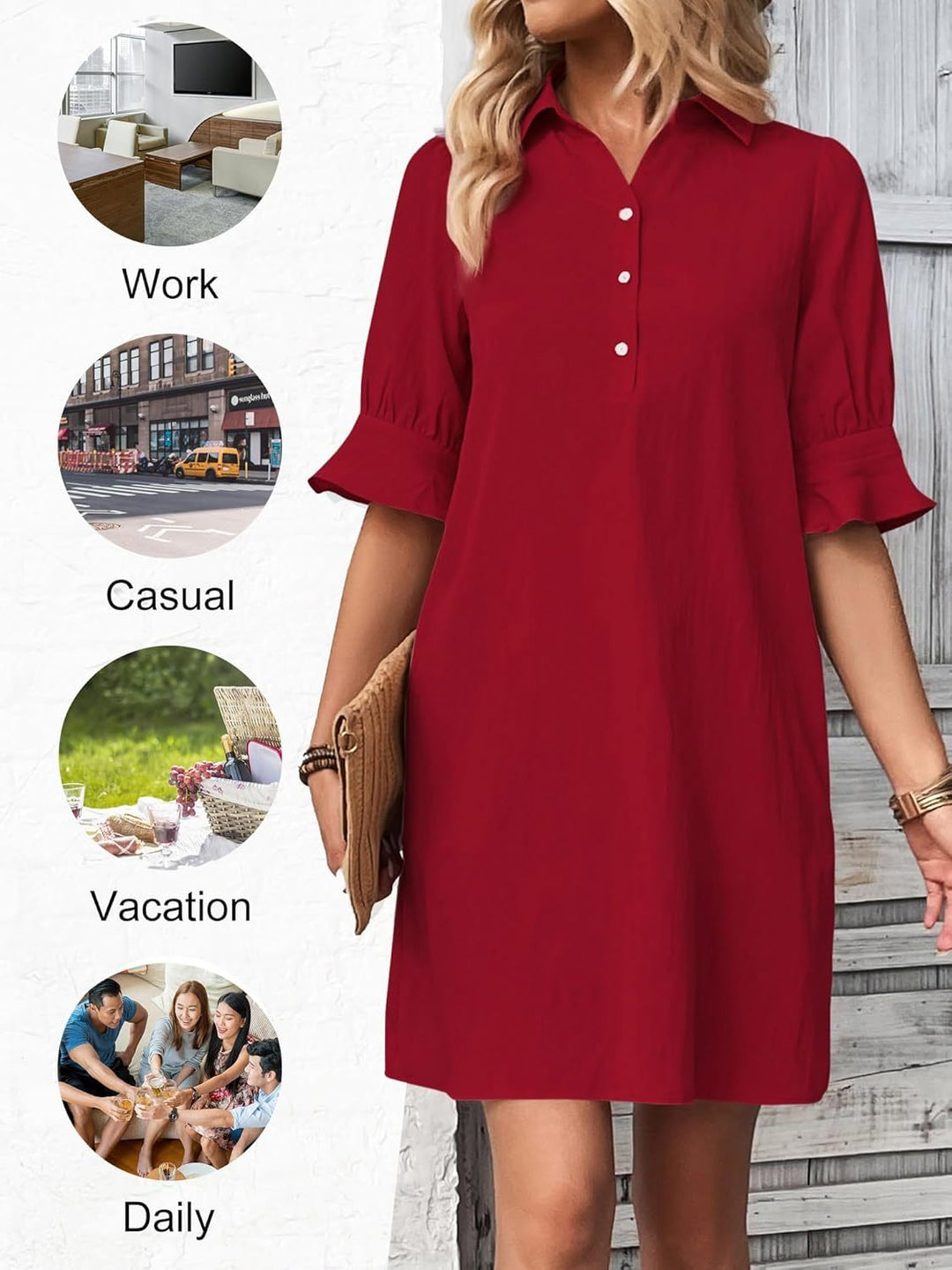 Rose | Elegant Dress with Ruffles