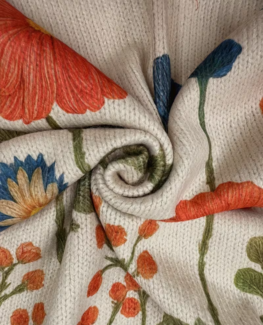 Angela™ | Cardigan Zip with Wildflower Print