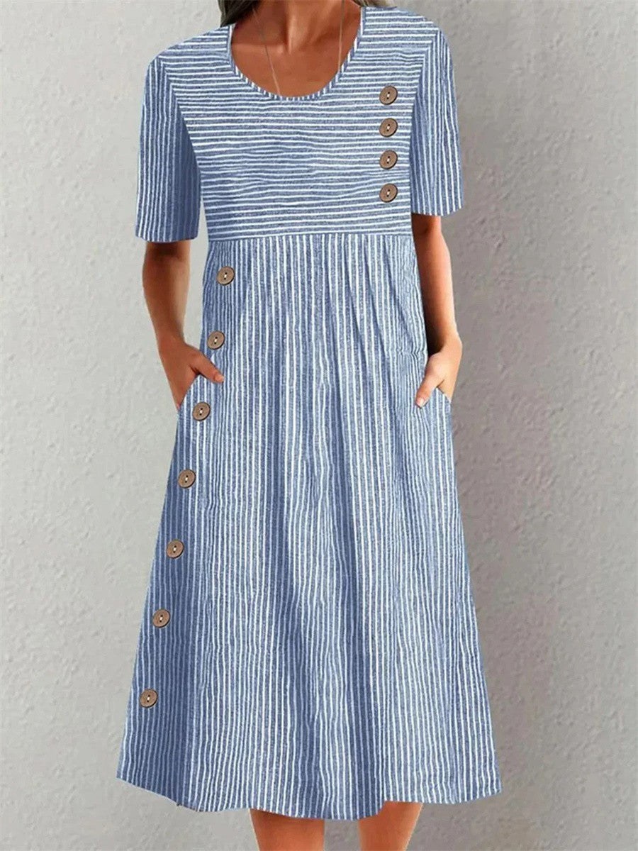 Lucia | Coastal Striped Midi