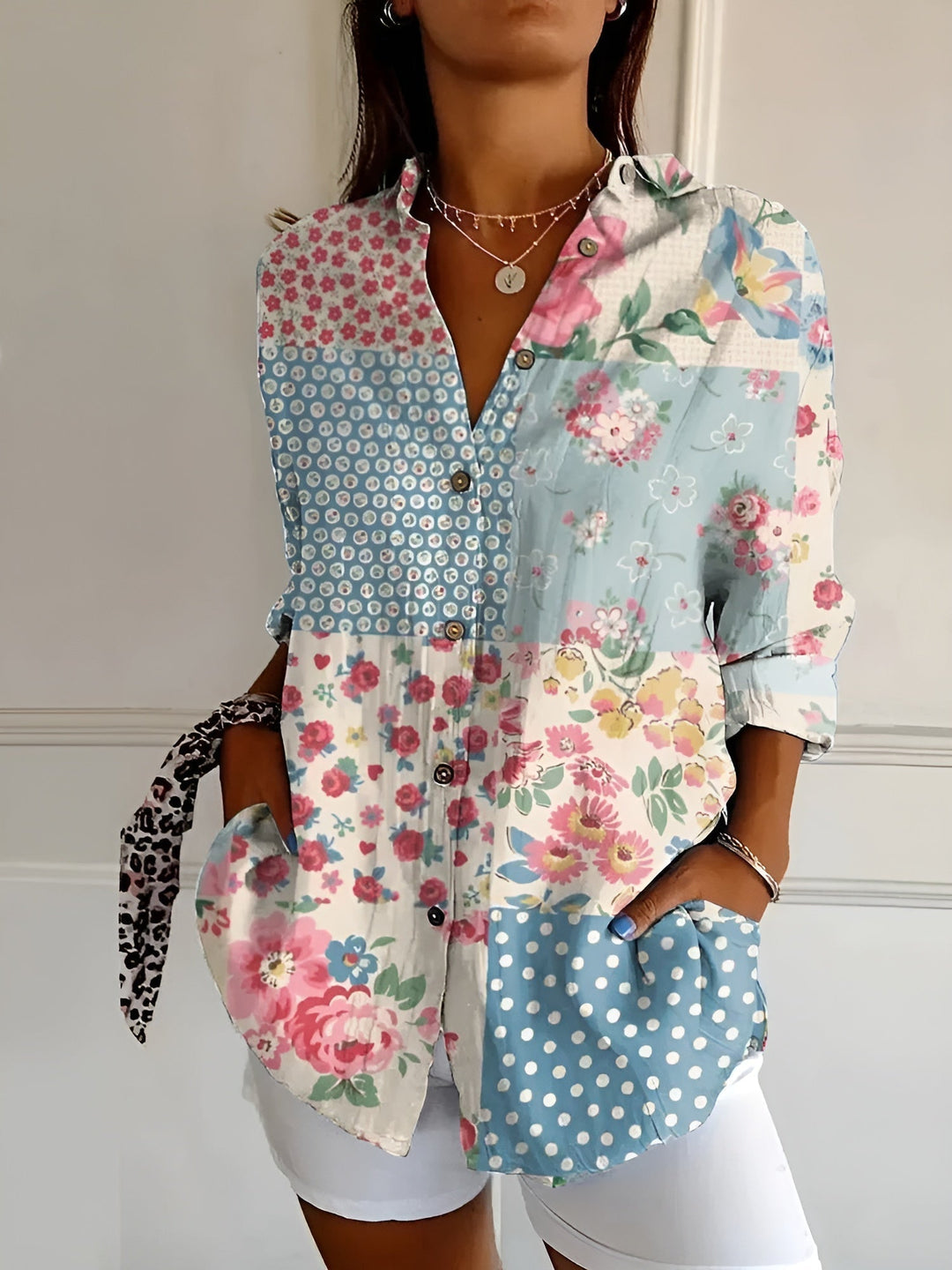 Teresa | Floral Wave Blouse