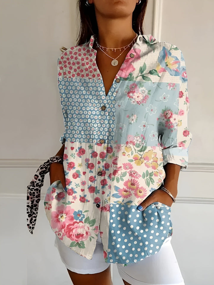 Teresa | Floral Wave Blouse