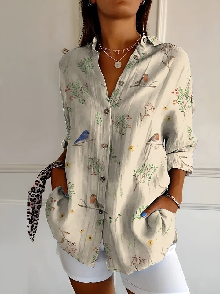Teresa | Floral Wave Blouse