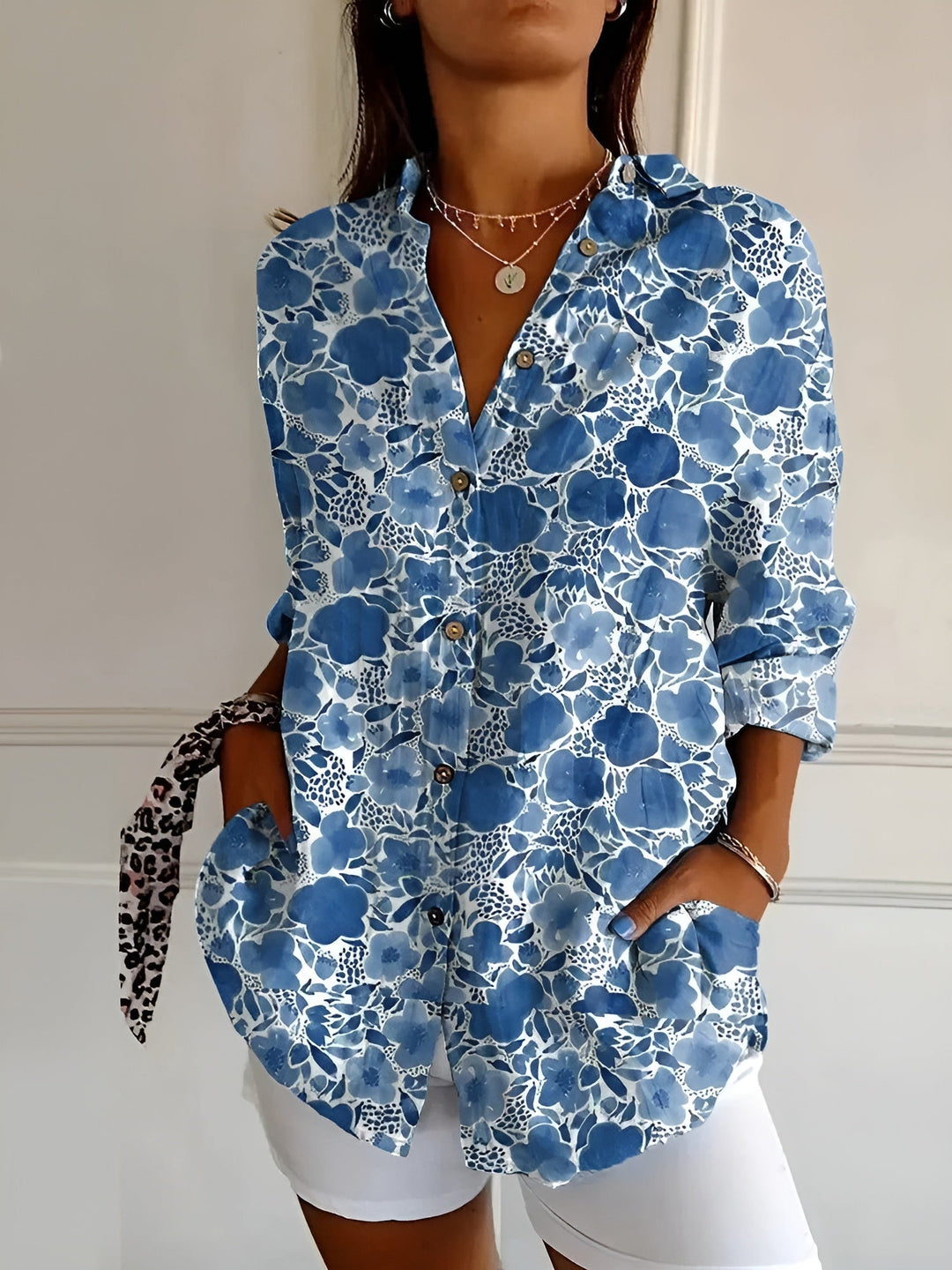 Teresa | Floral Wave Blouse