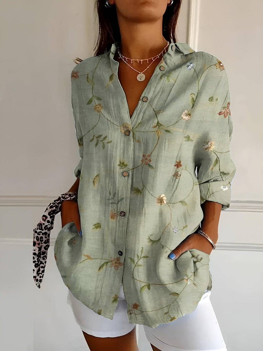 Teresa | Floral Wave Blouse