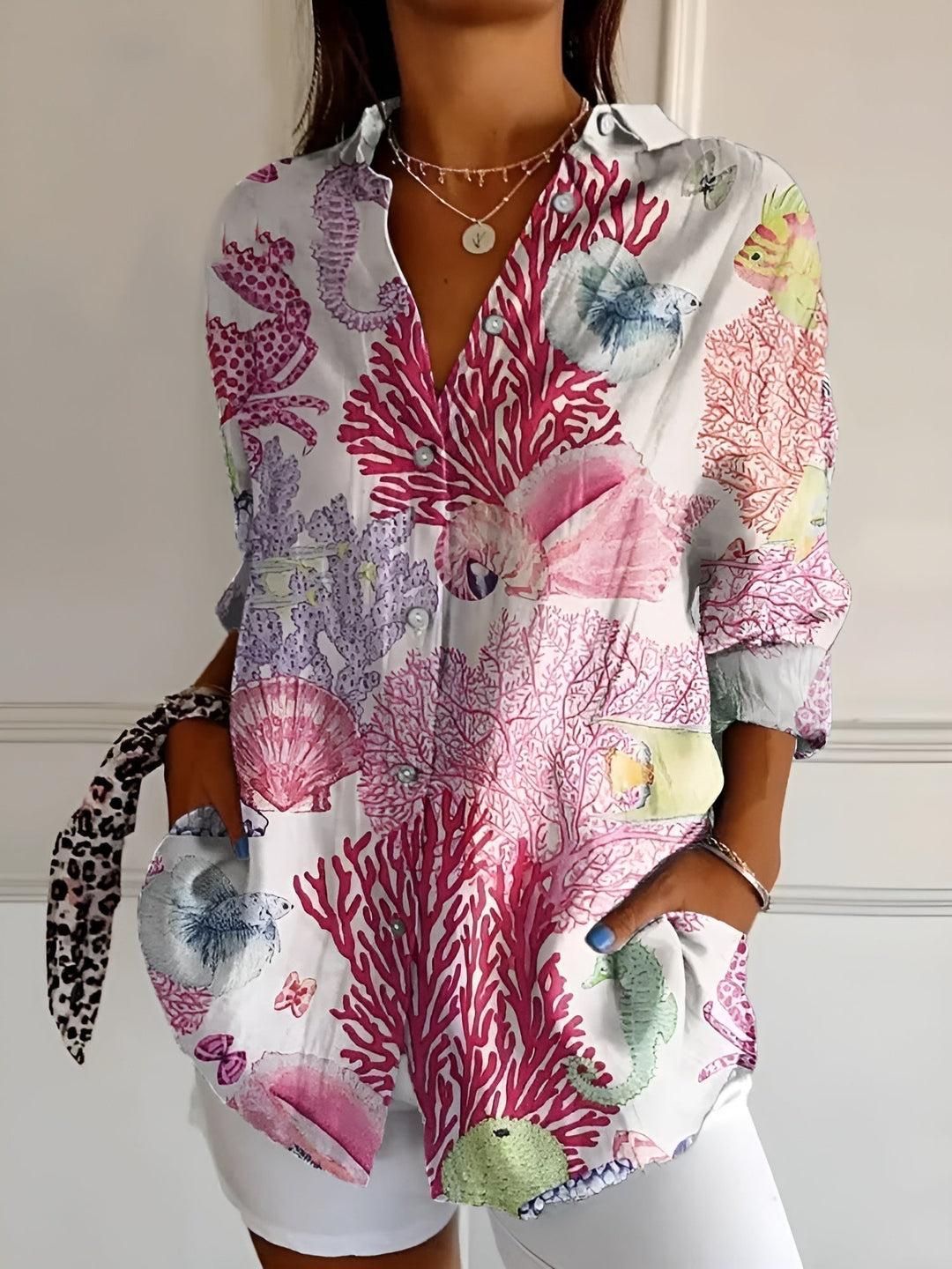 Teresa | Floral Wave Blouse